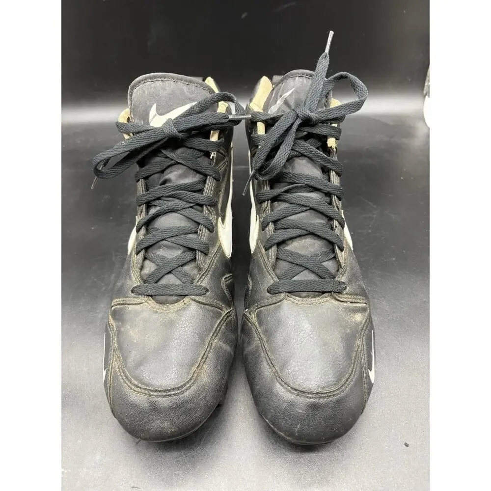 Vintage Nike Baseball Cleats High Top Mens Size 12 Black And White